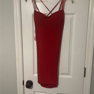 Jump Strapless Red Dress
